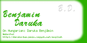 benjamin daruka business card